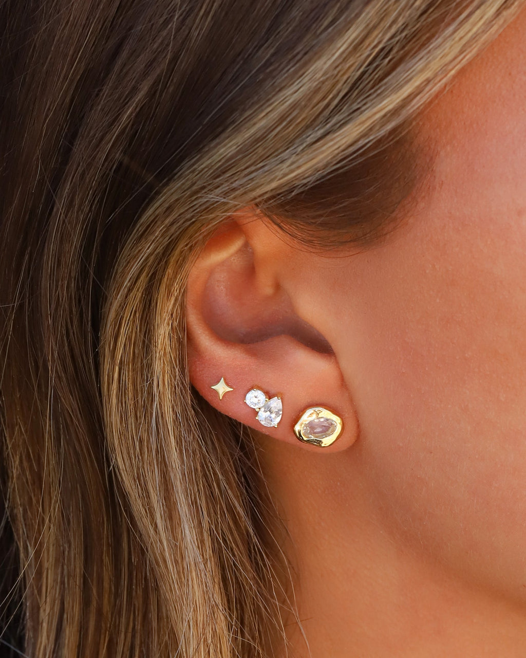 Toi Et Moi CZ Studs