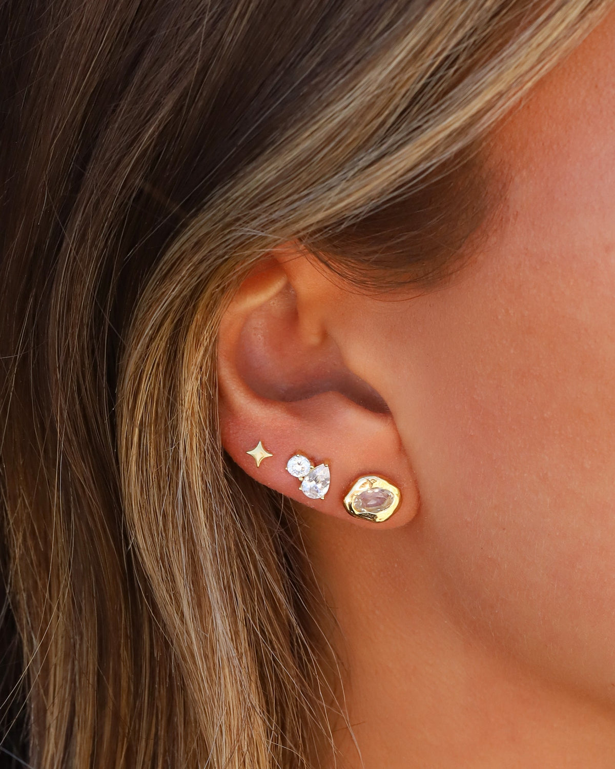 Toi Et Moi CZ Studs