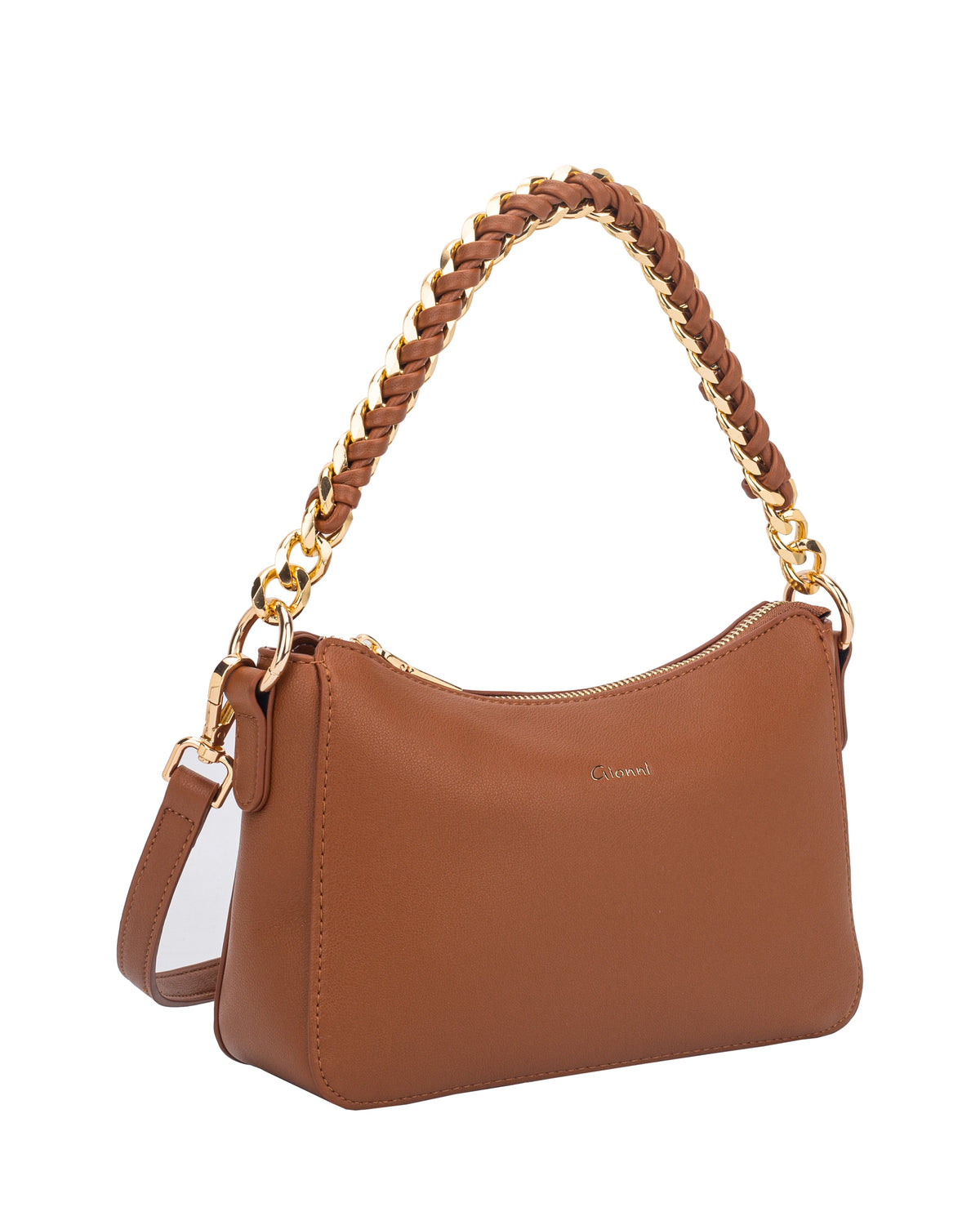 Gionni Ruby Tan Curved Shoulder Bag