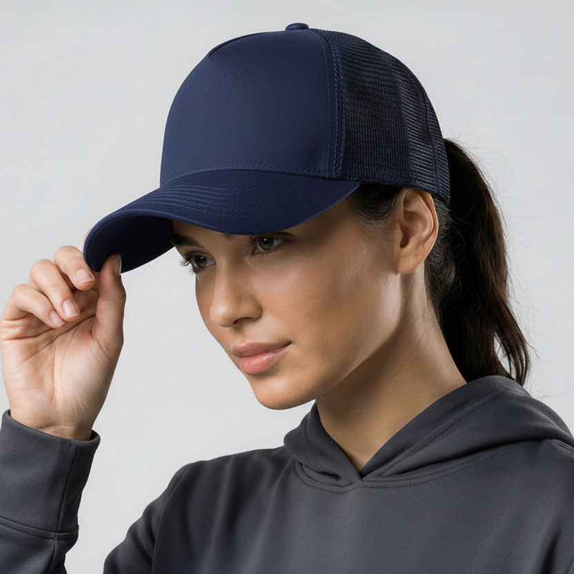 Navy Classic 5 Panel Mesh Back