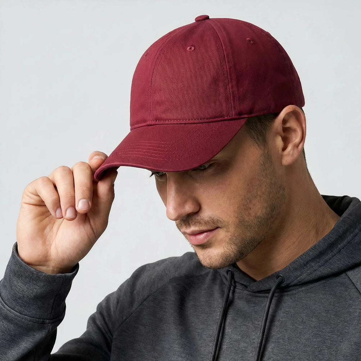 Burgundy Low Profile Baseball Cap