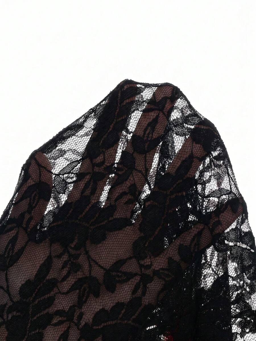 Women's French Lace Bowknot Top