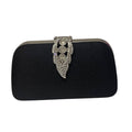 Black Leaf Clasp Clutch Bag