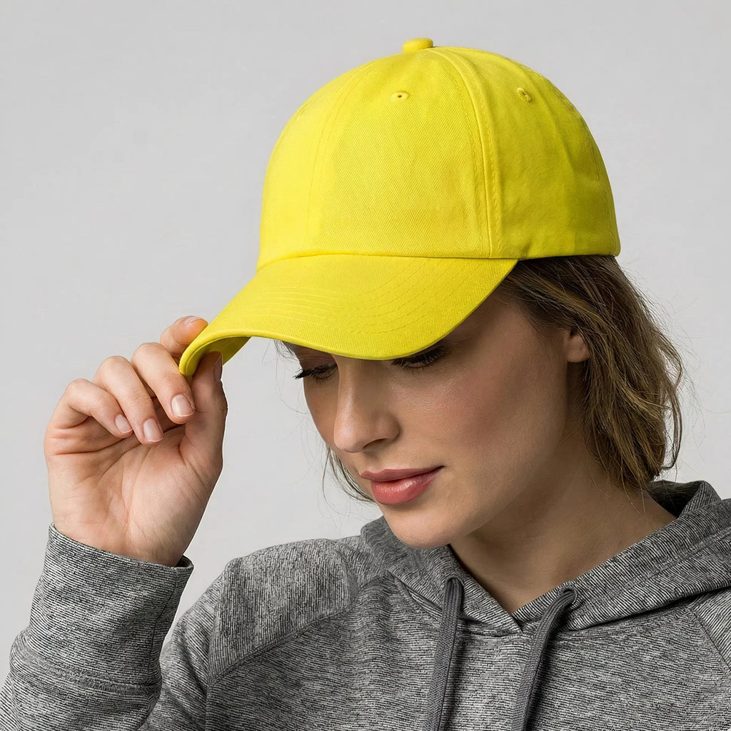 Neon Yellow Low Profile Baseball Cap