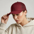 Full Burgundy Classic 6 Panel Mesh Back