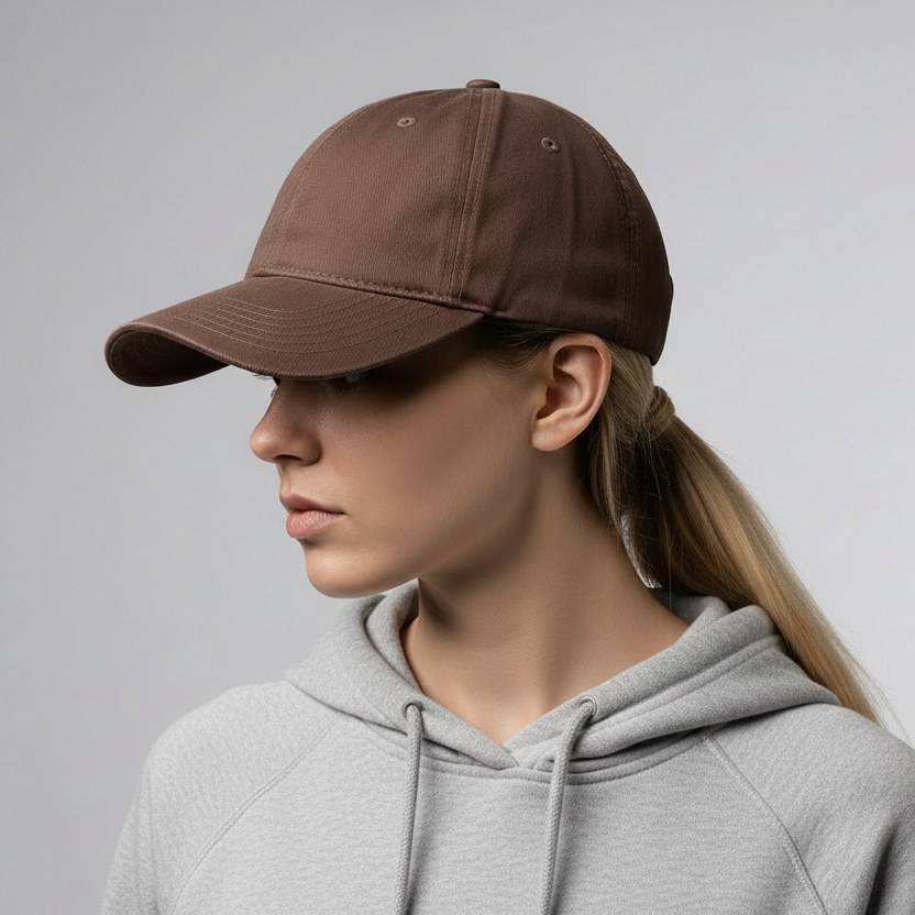 Brown Low Profile Baseball Cap