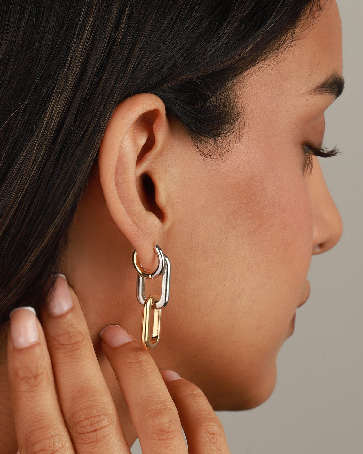 Paperclip Link Drop Earrings