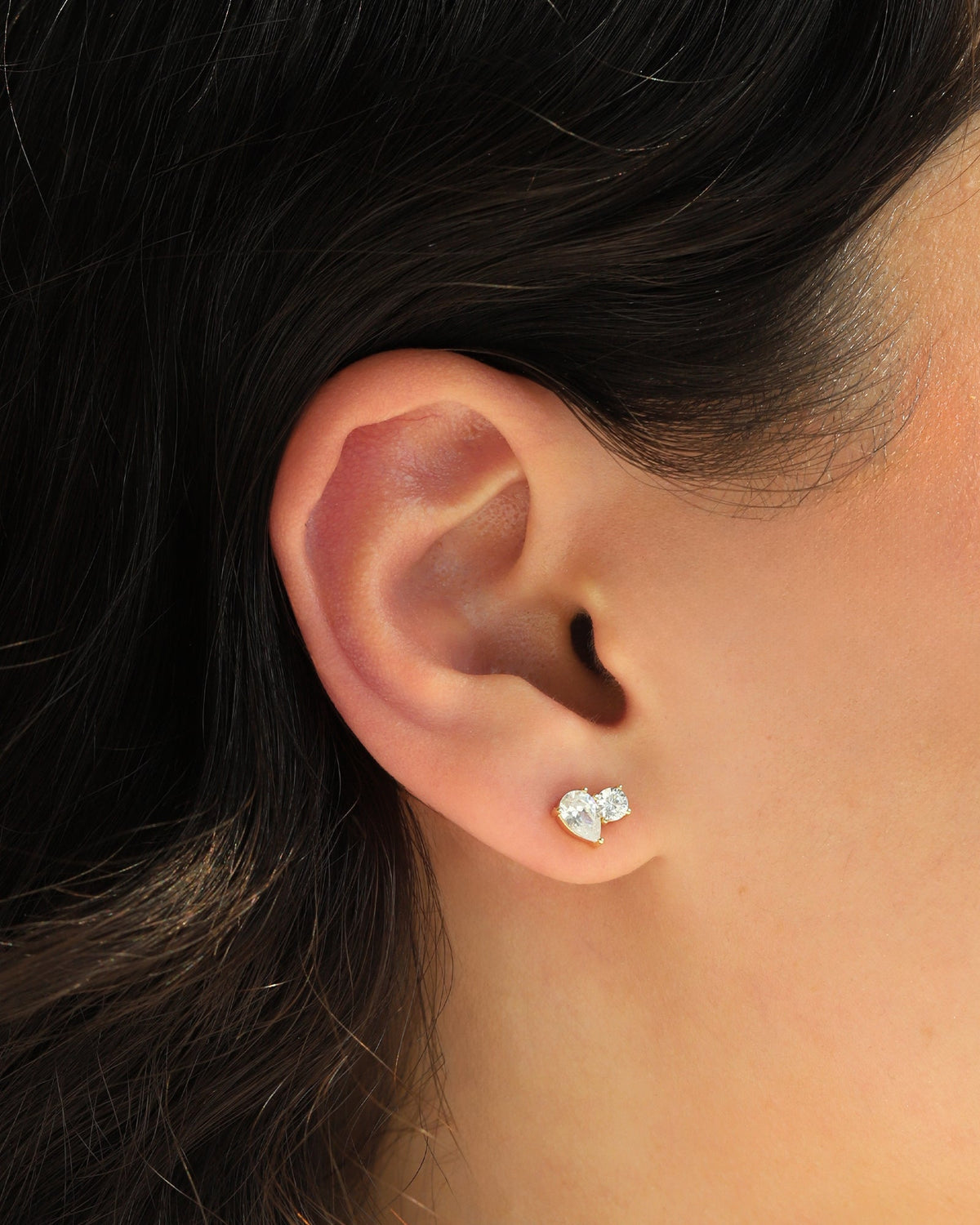 Toi Et Moi CZ Studs