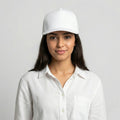 White Structured 5 Panel Cap