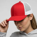 Red-White Classic 6 Panel Mesh Back
