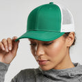 Green-White Classic 6 Panel Mesh Back