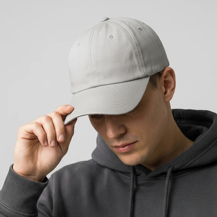 Light Grey Low Profile Baseball Cap