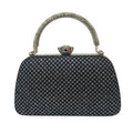 Black Silver Dess Bag With Gold Handle