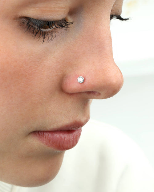 4mm CZ Nose Stud
