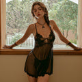 Wilona Sexy Sheer Mesh Lingerie (Black)