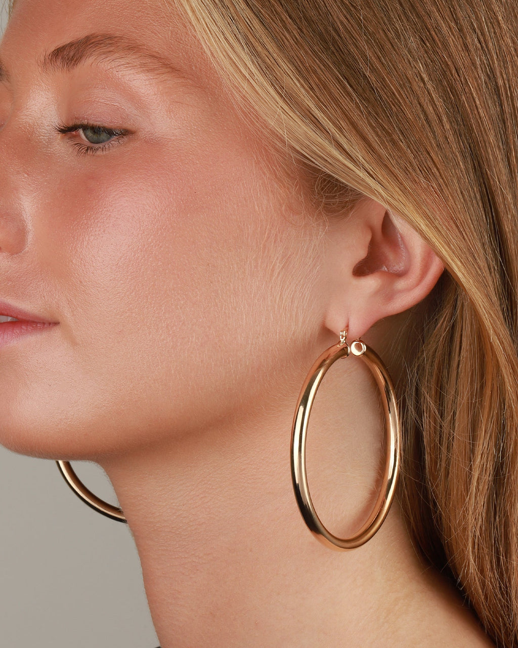 Oversized French Hoop Earring | 70mm