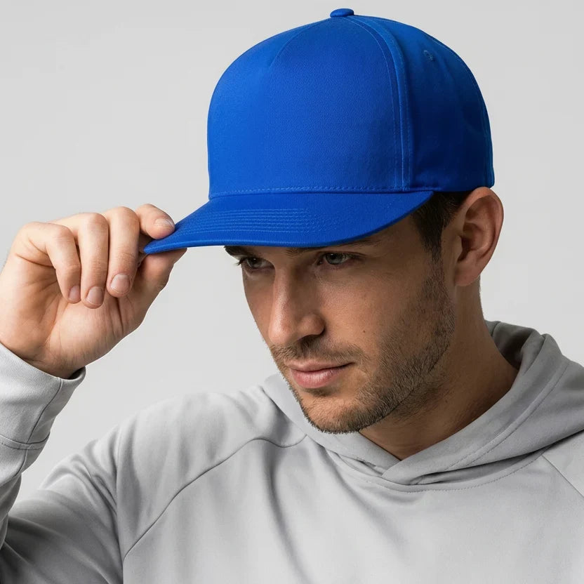 Royal Blue Structured 5 Panel Cap