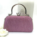Pink Dress Bag With Diamante And Pearl Trimmings