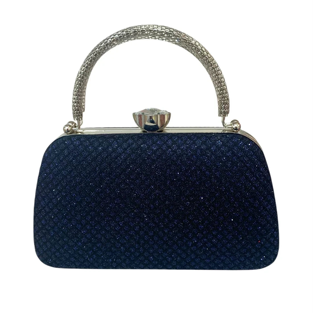 Champagne Dress Bag With Gold Handle