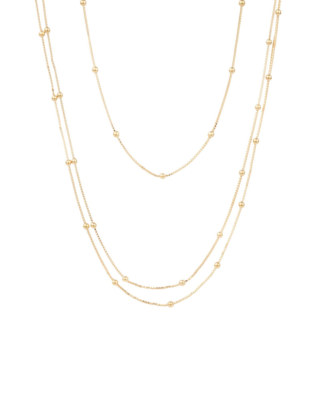 3 Row Ball Station Necklace