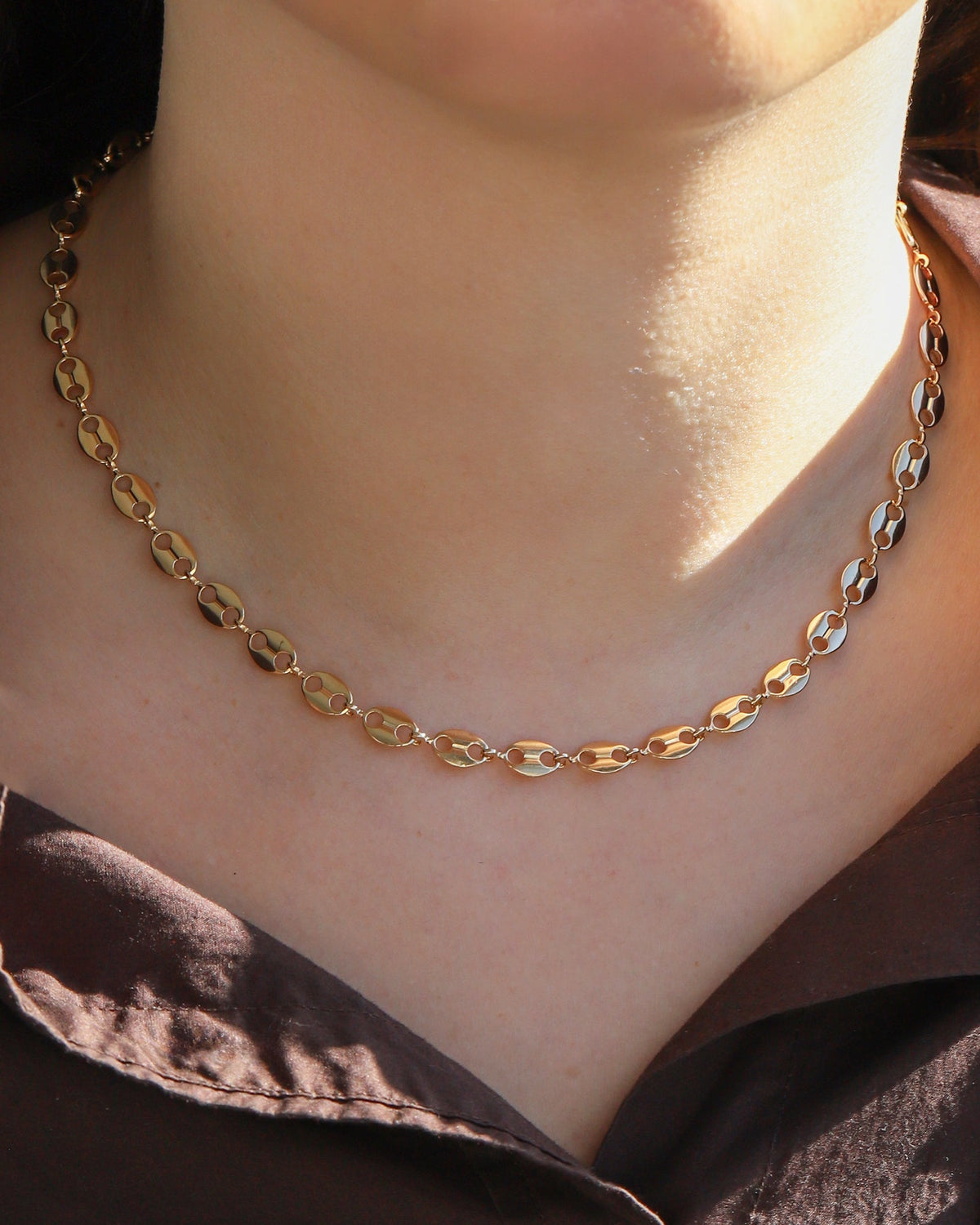 Oval Mariner Link Necklace