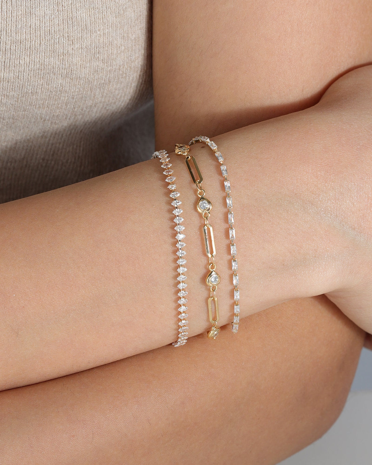 Baguette CZ Bracelet | 2mm