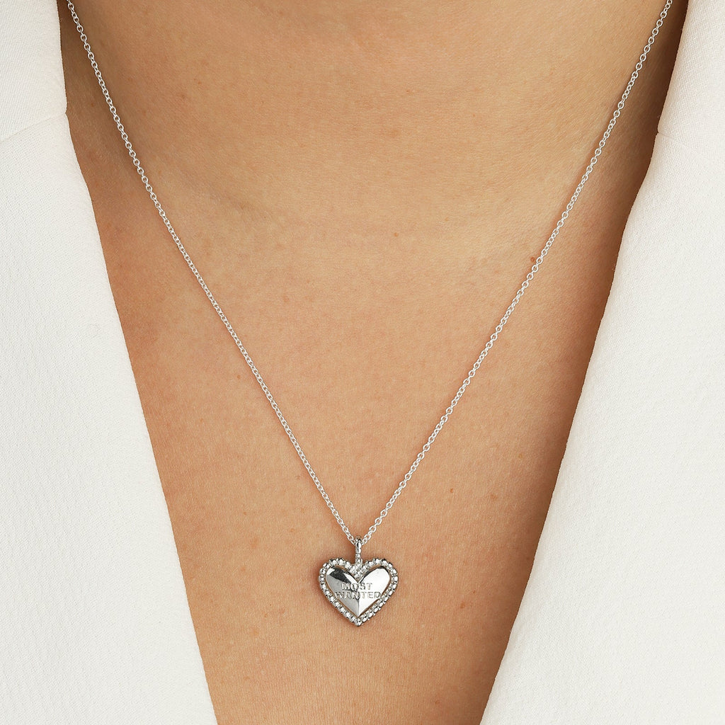 "Most Wanted" Heart Charm