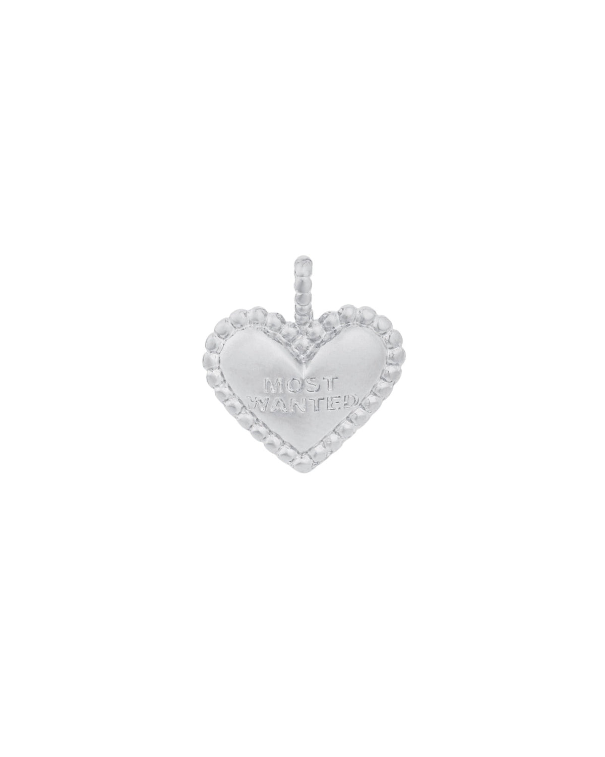 "Most Wanted" Heart Charm