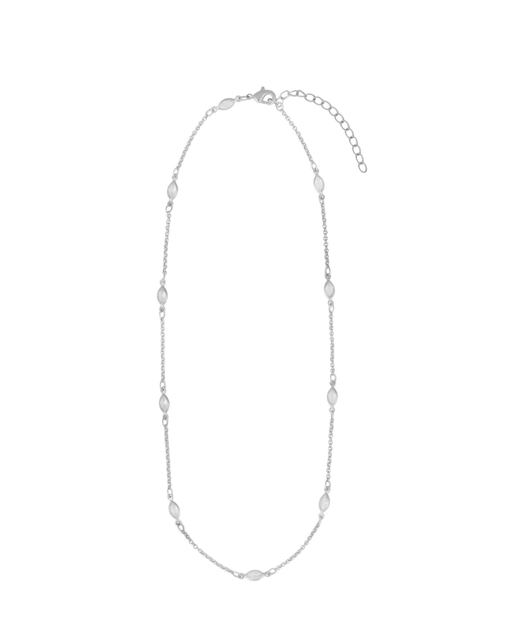 Marquise CZ Station Necklace