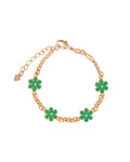 Enamel Flower Charm Bracelet