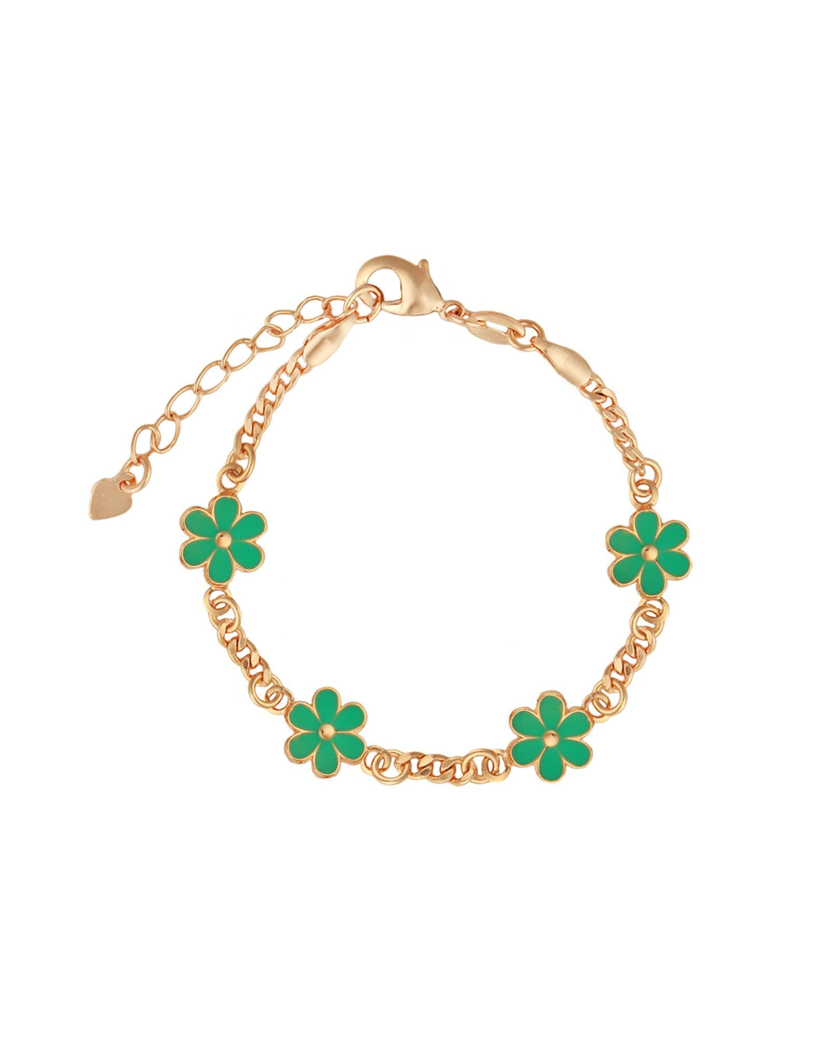Enamel Flower Charm Bracelet