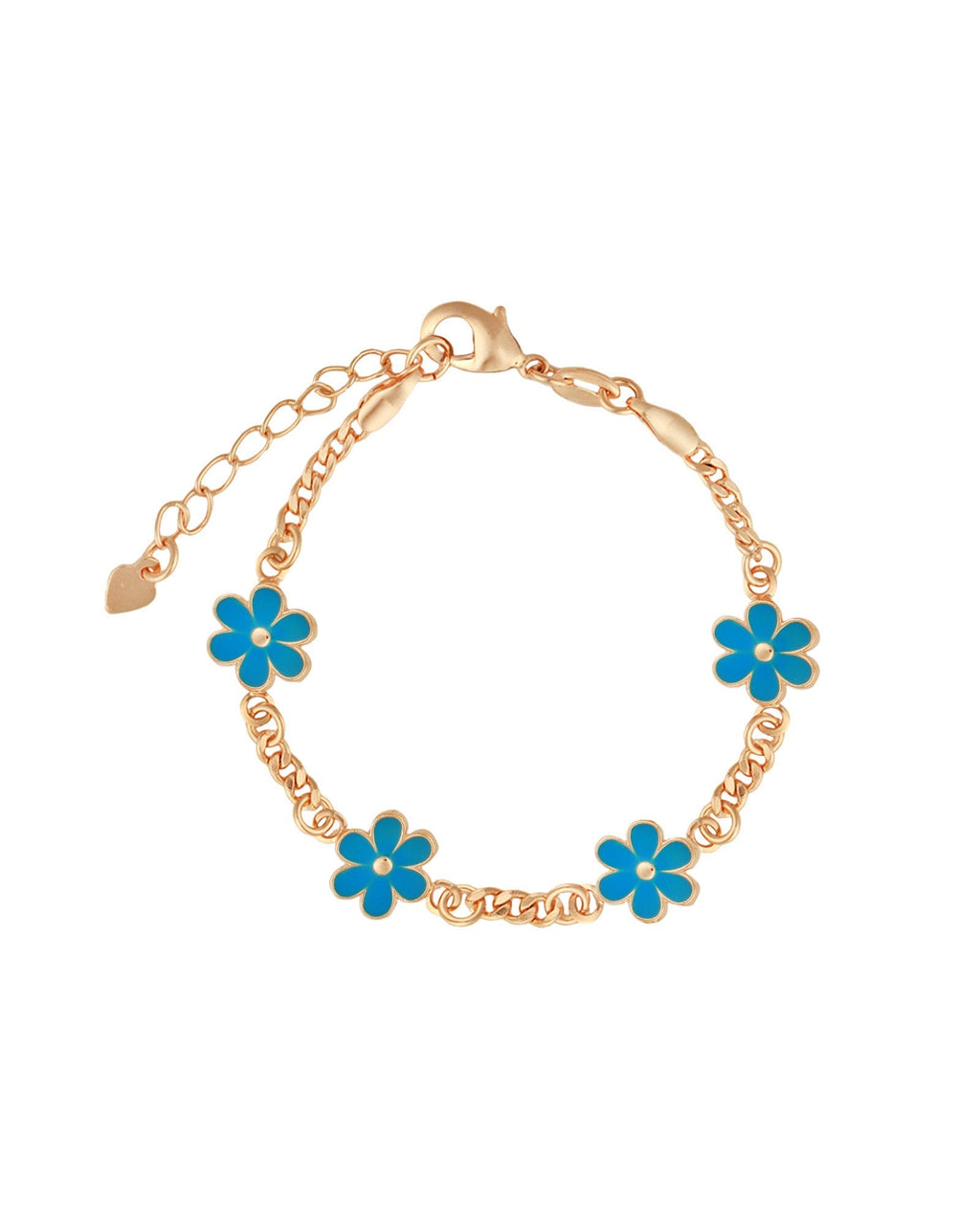 Enamel Flower Charm Bracelet