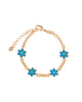 Enamel Flower Charm Bracelet