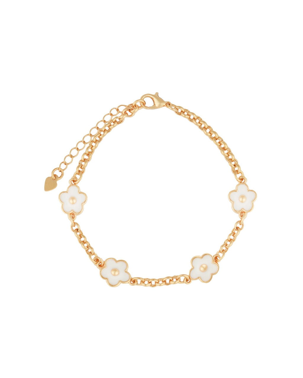 Enamel Flower Charm Bracelet