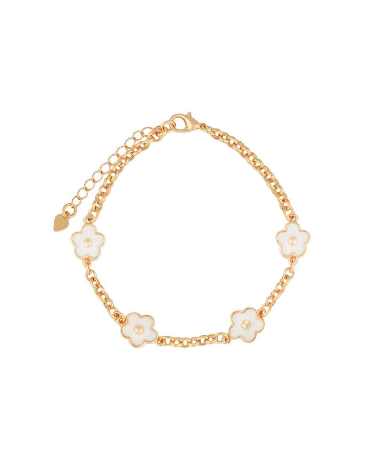 Enamel Flower Charm Bracelet