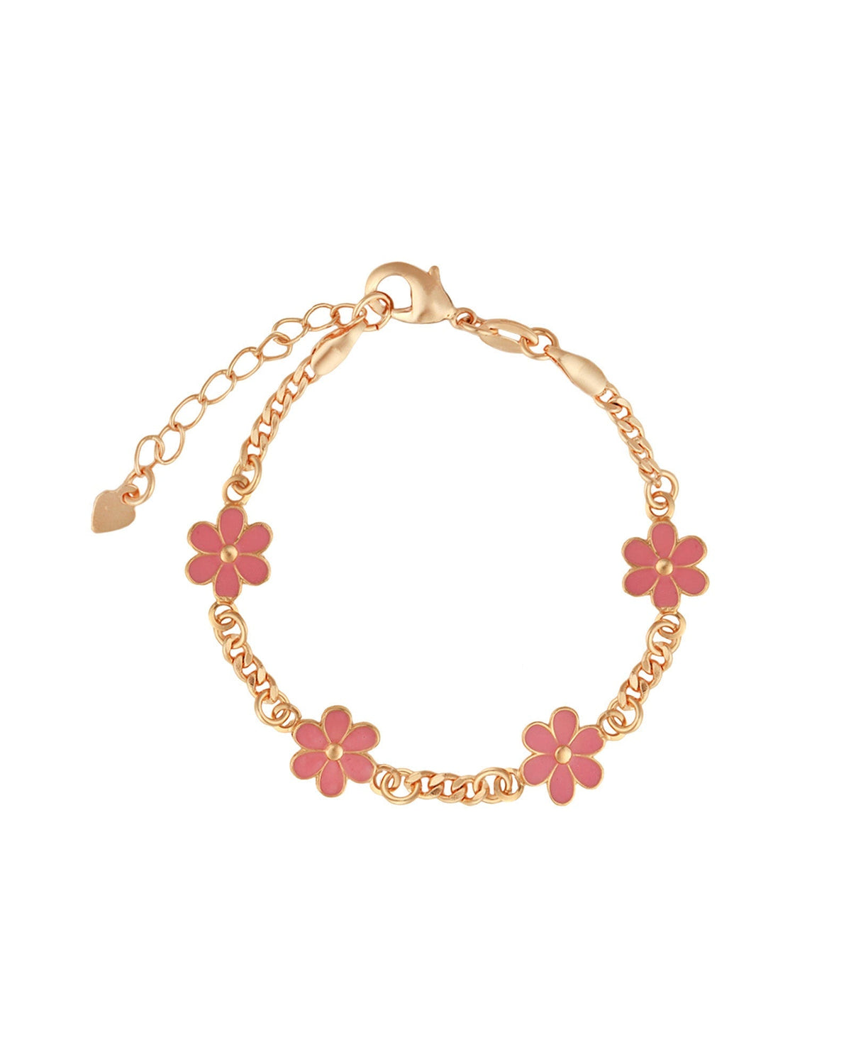 Enamel Flower Charm Bracelet