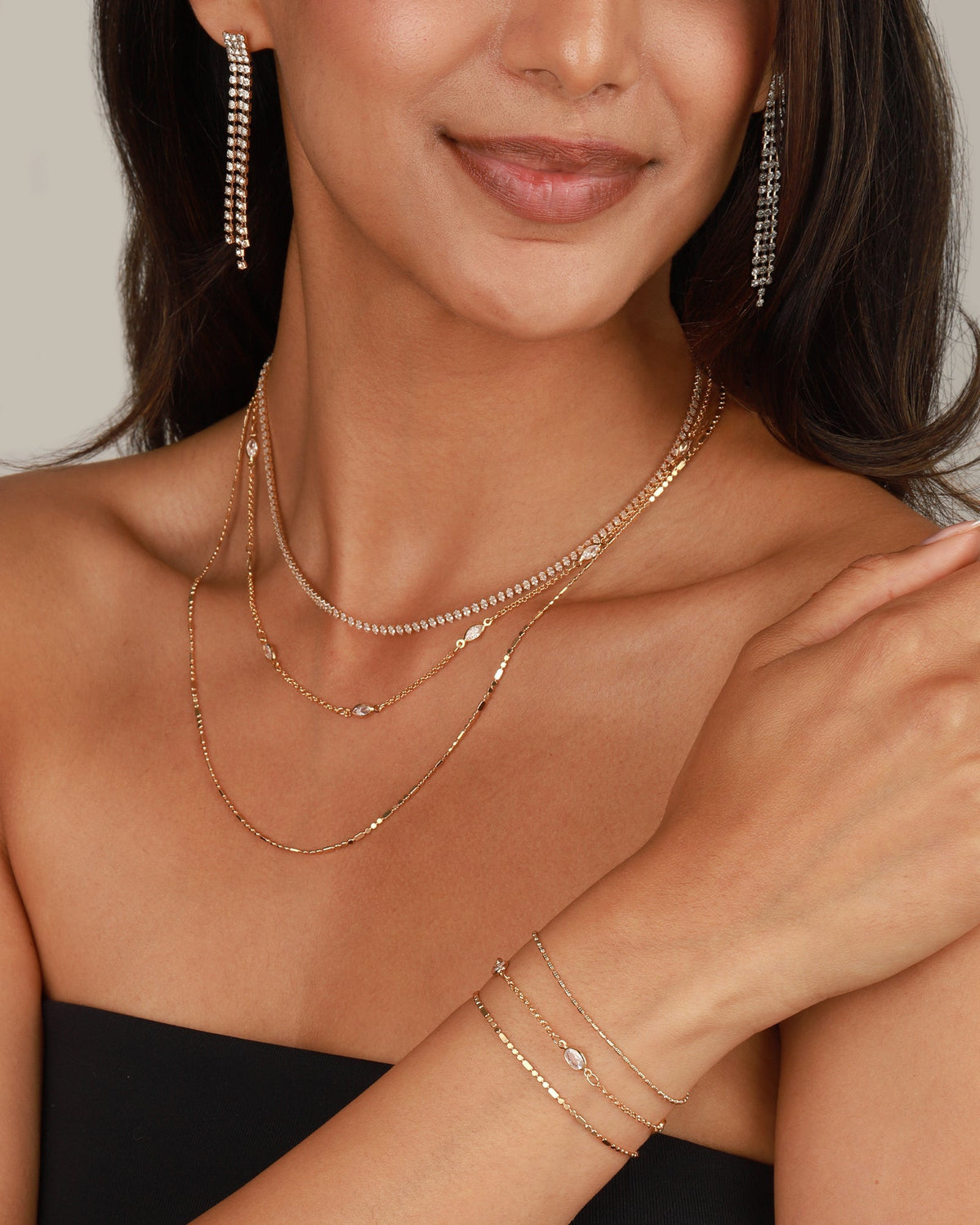 Marquise CZ Tennis Necklace