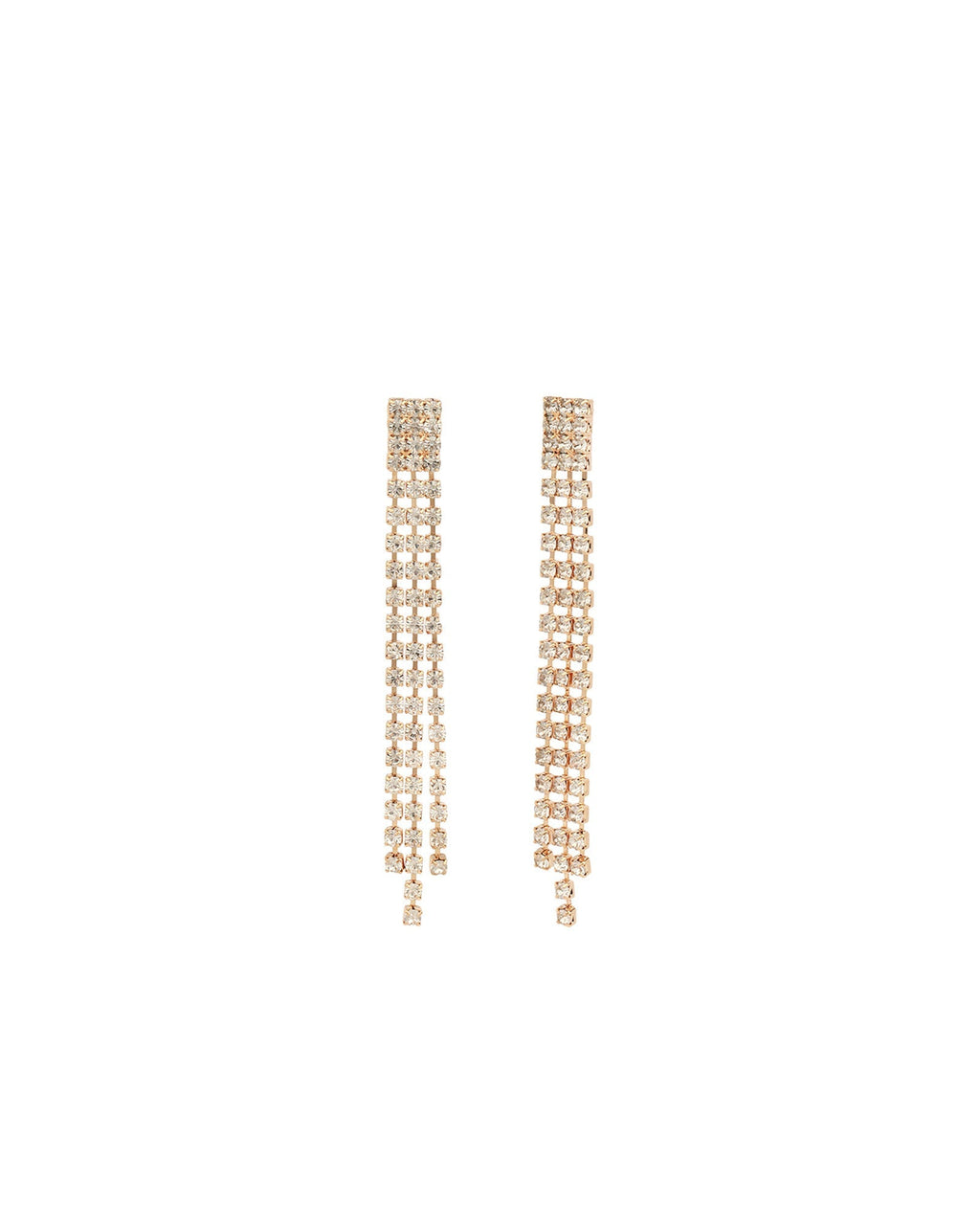 Crystal Fringe Stud Earrings