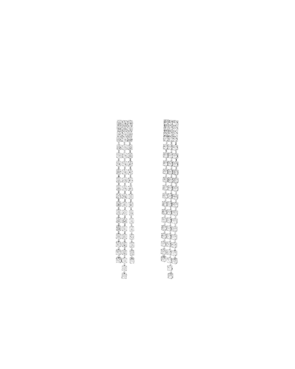 Crystal Fringe Stud Earrings
