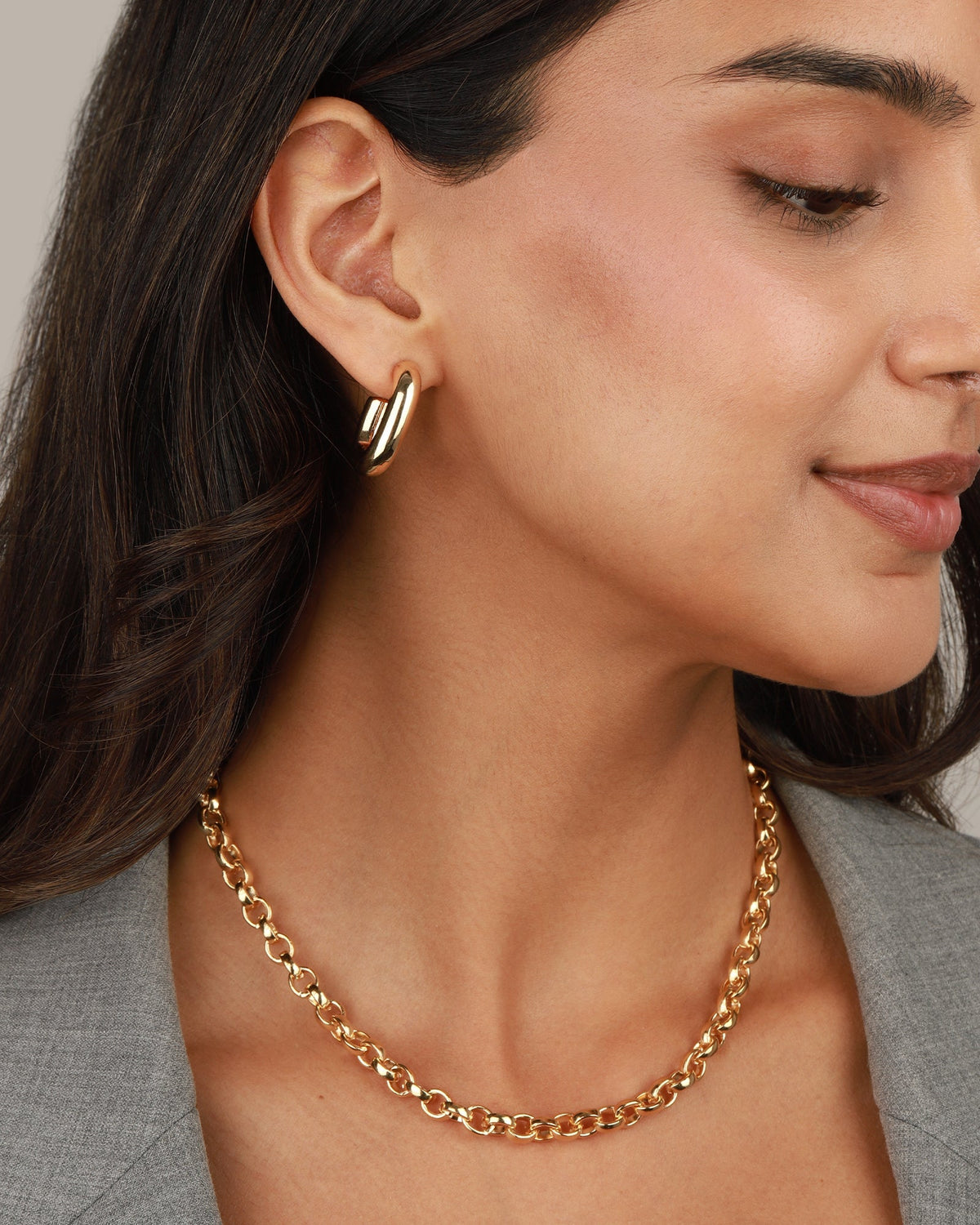 Modern Oval Hoops