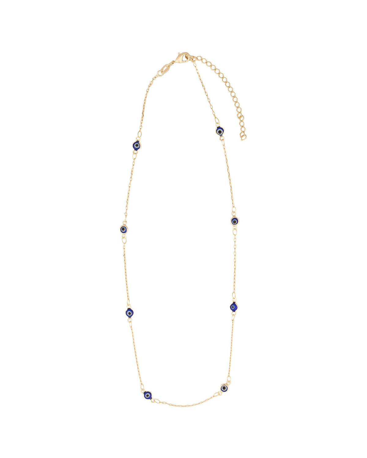 Enamel Evil Eye Station Necklace