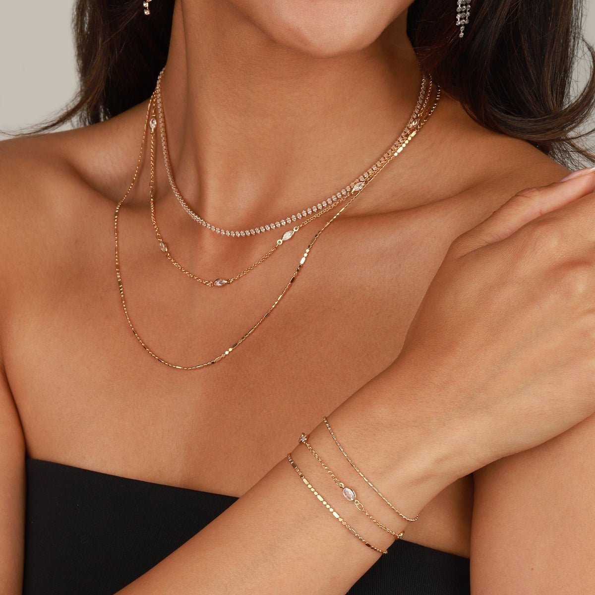 Textured Rice Chain Bracelet