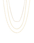 Three Row Mixed Chain Necklace