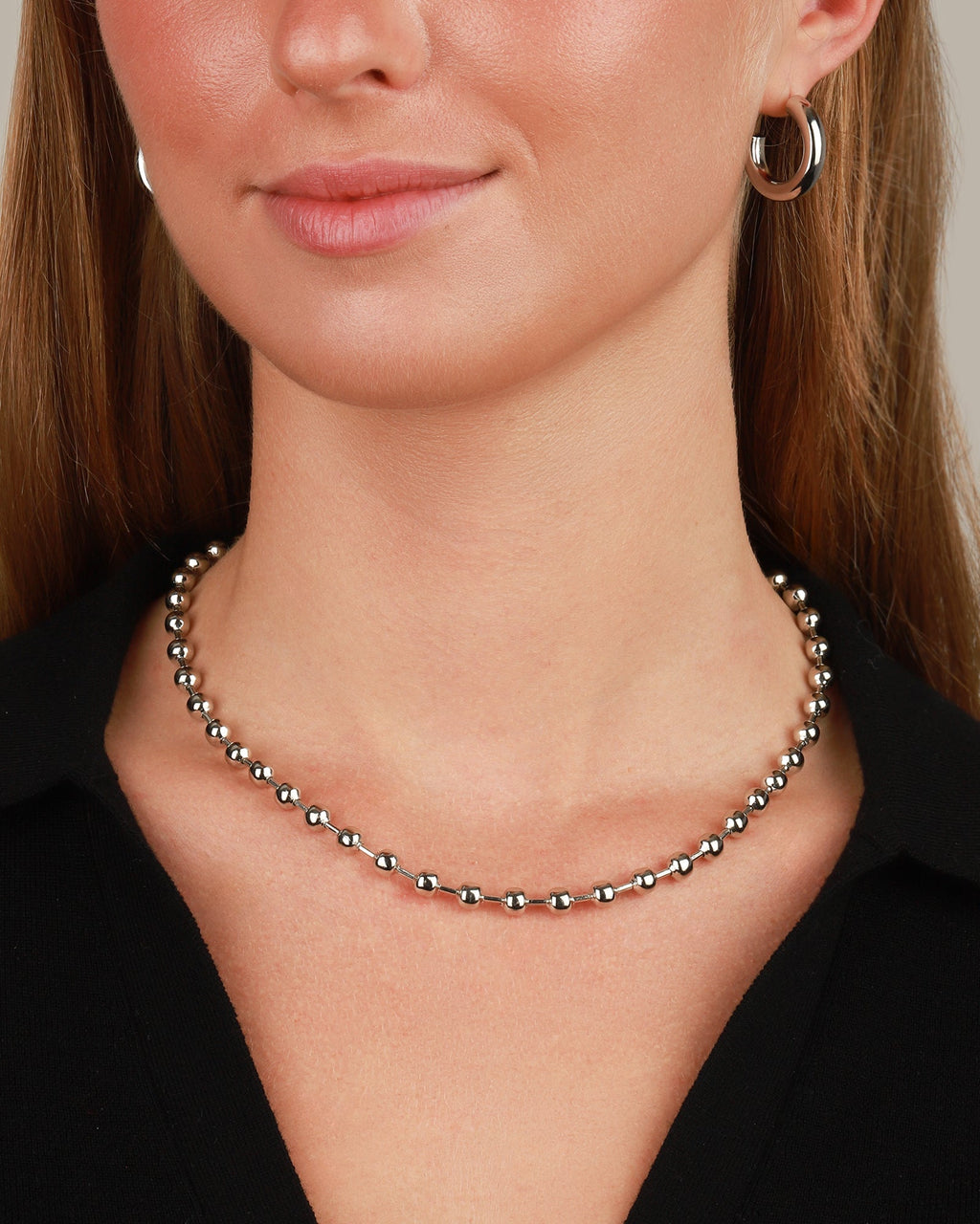 Ball Bead Link Necklace
