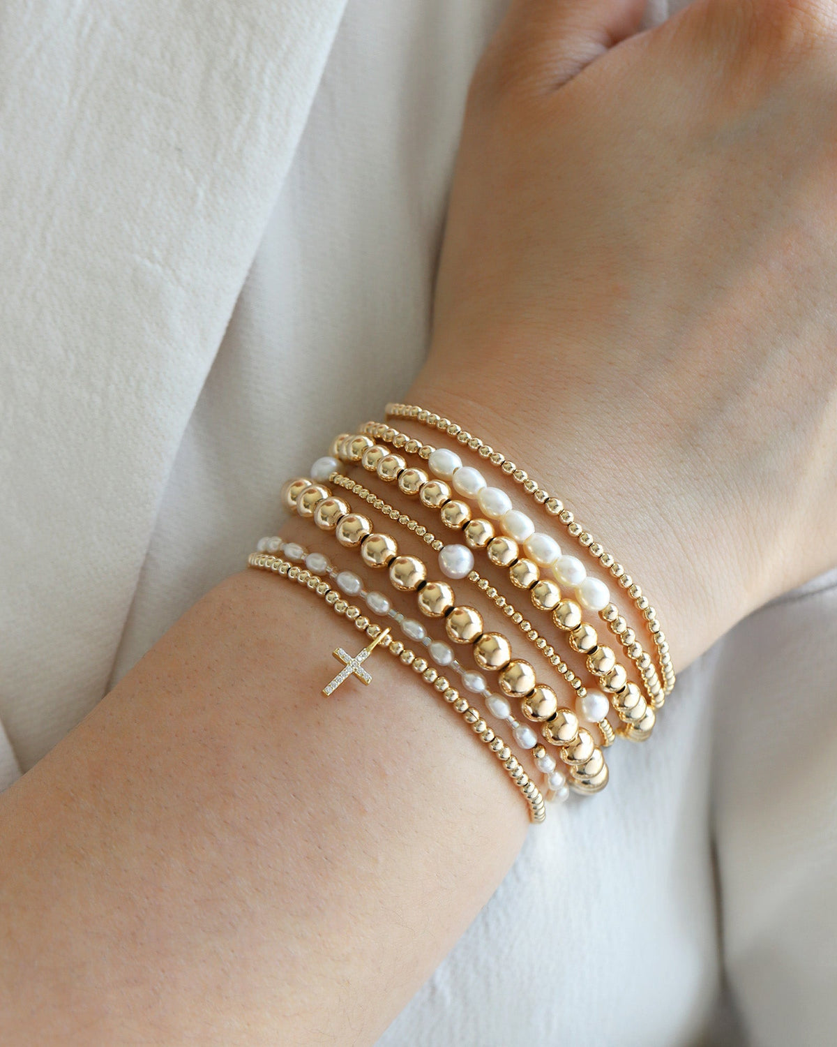 Oval Pearl Miyuki Bracelet | 3mm