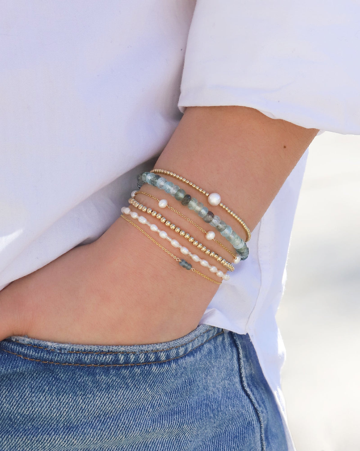 Oval Pearl Miyuki Bracelet | 3mm