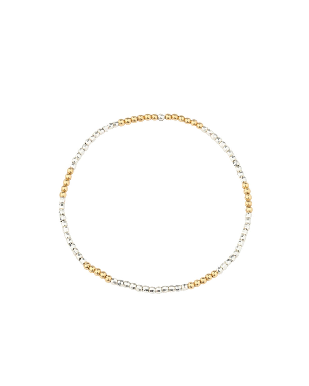 Two Tone Beaded Mirror Bracelet | 2mm