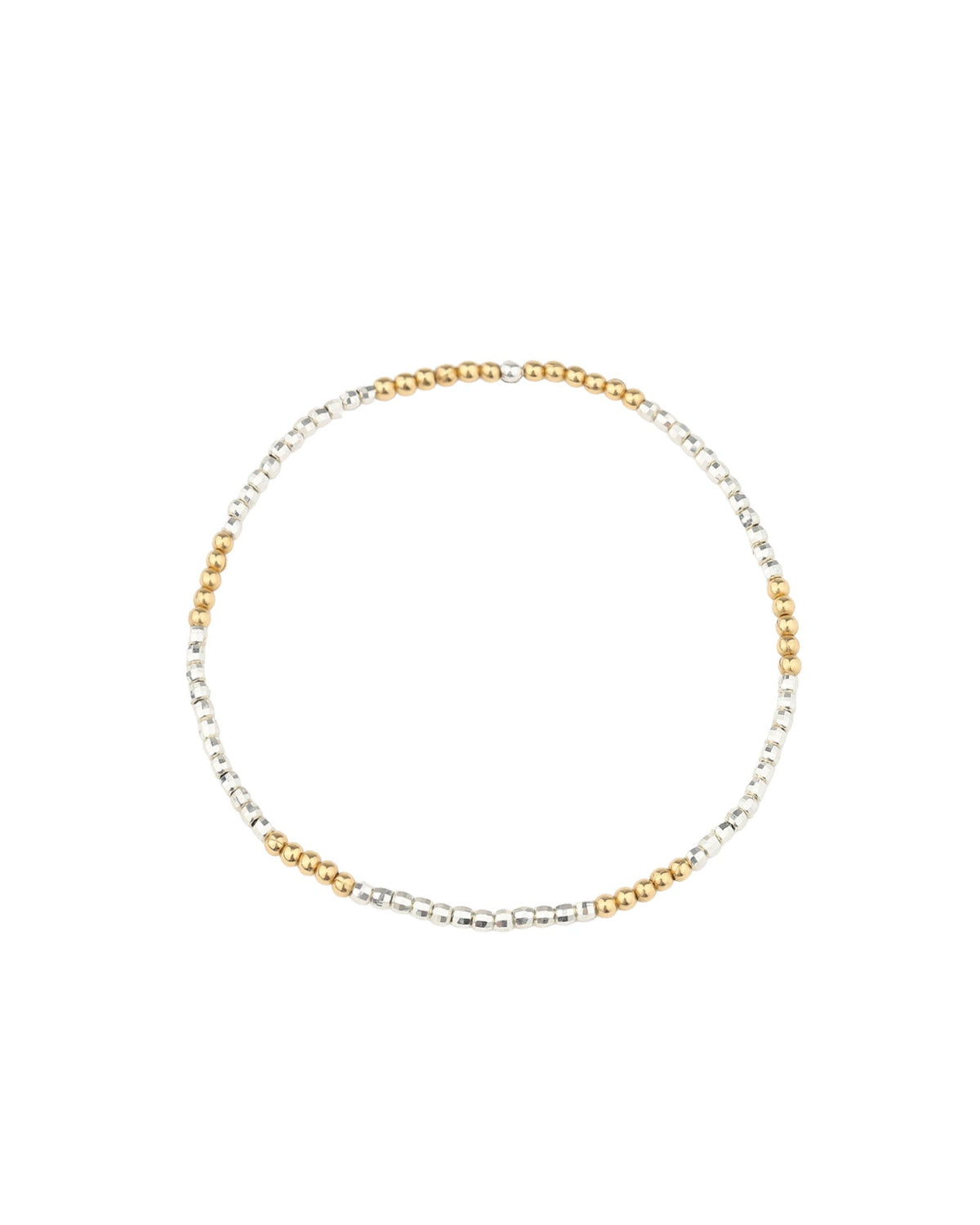 Two Tone Beaded Mirror Bracelet | 2mm