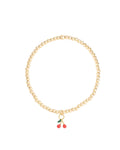 Cherry Drop Beaded Bracelet | 3mm