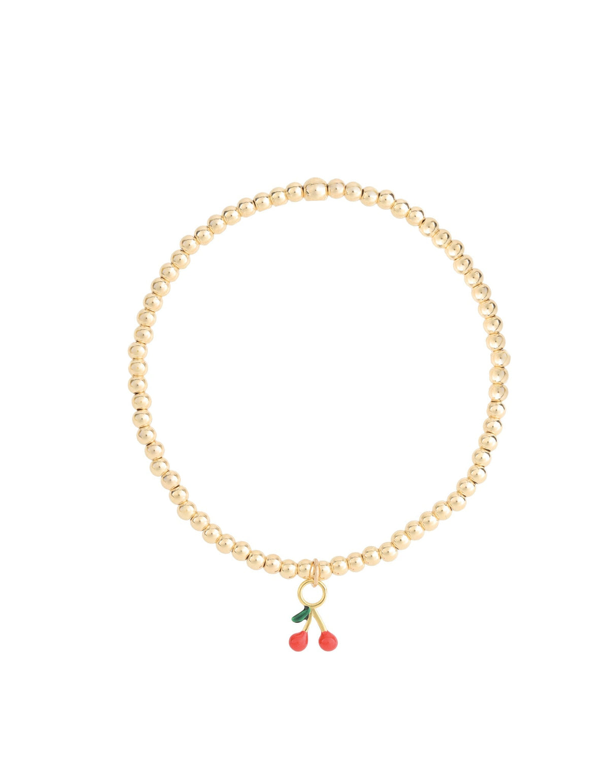 Cherry Drop Beaded Bracelet | 3mm